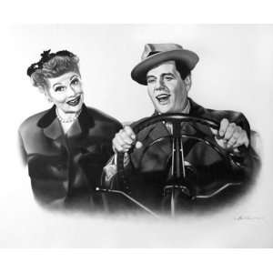  Lucy and Desi Charcoal Portrait
