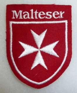 MALTESE CROSS   1960s WEST GERMAN ST.JOHNS ORDER PATCH  