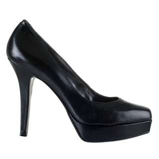 Nine West Womens Shoes Hopefloat Black Leather Pump  