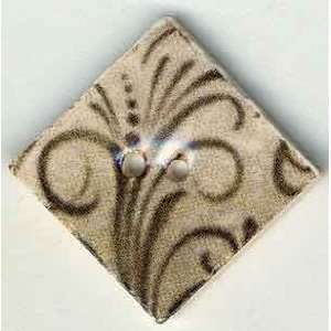  Jim Shore Taupe Flourish Diamond Button Arts, Crafts 