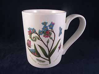 Portmeirion Botanic Garden White Floral Coffee Mug EUC Susan Williams 