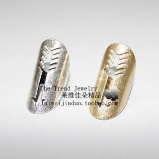 Celebrity vintage punk arrow shape fashion ring cocktail jewelry ring 