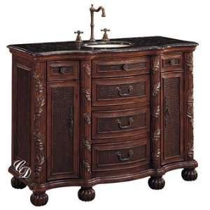 Allora (single) 49 Inch Traditional Bathroom Vanity With Gray Marble 
