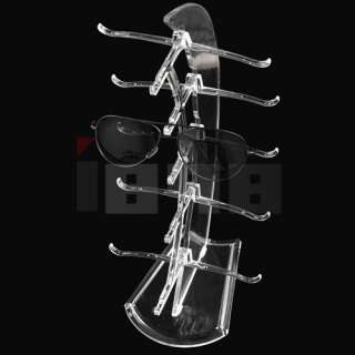 Jewelry Sunglass Eyeglass Glasses Frame Stand Display Case 5 Pairs 