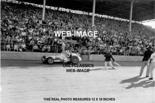 FOYT WINS 1961 BIG PHOTO SPRINT CAR INDY 500 RACER  