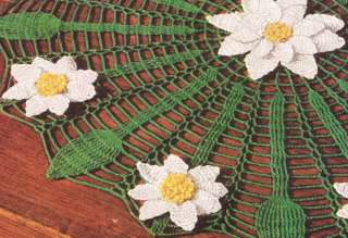 PATTERN to make Vintage Crocheted Doily / Centerpiece. Daisy design 