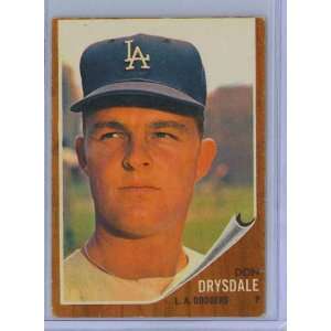  1962 Topps #340 Don Drysdale   Dodgers EX   Excellent or 