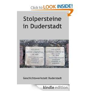 Stolpersteine in Duderstadt (German Edition) Guntram Czauderna, Götz 