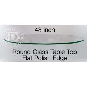  Glass Table Top 48 Round, 1/2 Thick, Flat Edge 