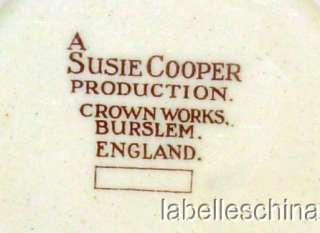 Susie Cooper Tiger Lily Green Cream Soup Bowl heavy wea  