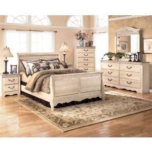  Ashley Furniture Silverglade Sleigh Bedroom Set (Queen 