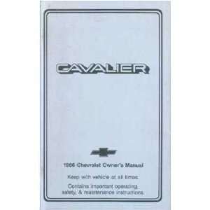  1986 CHEVROLET CAVALIER Owners Manual User Guide 