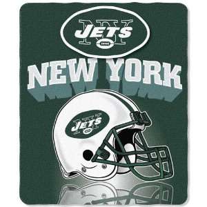  New York Jets NFL Light Weight Fleece Blanket (Grid Iron 