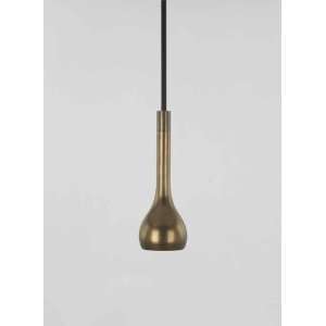 Robert Abbey 2134 Axis   One Light Mini Pendant, Aged Natural Brass 