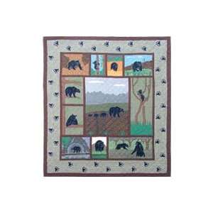   II Theme Bear Country Quilt Luxury King 120x106