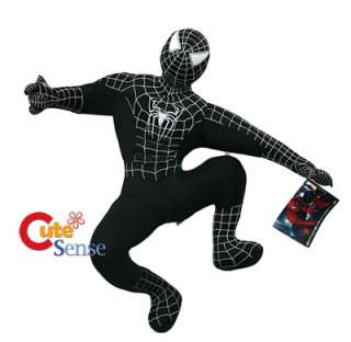 Marvel Black Spider Man Action Plush Doll 19in Large