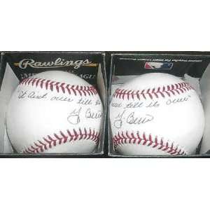  Yogi Berra Autographed Baseball  Details It Aint Over 