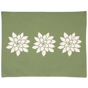  Wabisabi Green Bloom Olive Modern Eco Placemats