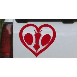  Lovebirds Kissing In Heart Animals Car Window Wall Laptop 