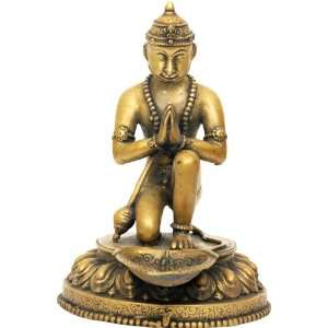  Lord Hanuman Lamp   Copper Sculpture
