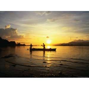 Fishing off Ambon at Sunset, Ambon, Maluku, Indonesia Photographic 