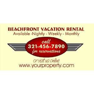    3x6 Vinyl Banner   Beachfront Vacation Rental 