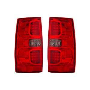  07 11 Chevy Tahoe Red/Smoke LED Tail Lights Automotive