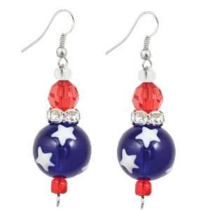 Clementine Design Kate & Macy All for America Earrings Painted Glass 