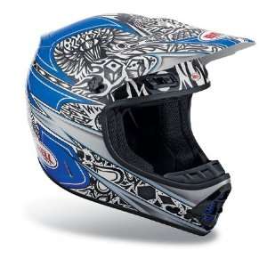  Bell MX 1 Speed Tat Full Face Helmet Medium  Blue 