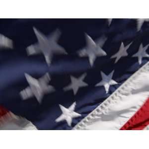  Close up of a Blurry American Flag Waving in the Wind 