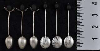   Sterling & 800 Silver Coffee Bean Spoons English Adie Brothers  