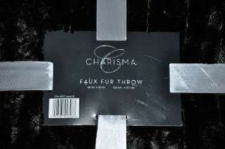 New CHARISMA Faux Mink Fur Throw Brown COZY Blanket Size 60 x 70 