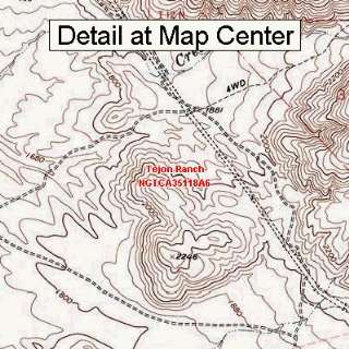 USGS Topographic Quadrangle Map   Tejon Ranch, California (Folded 