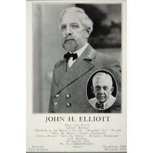  1930 John H Elliott W. O. Christensen Baritone Actor Ad 