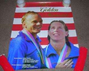 1984 ROWDY GAINES & THERESA ANDREWS Olympic 29 POSTER  