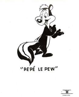 PEPE LE PEW   Warner Bros.ORIGINAL 8 x 10 Cartoon Photo  