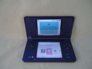 Scratched but Working Nintendo Blue DSi Console +onboard Mario games 