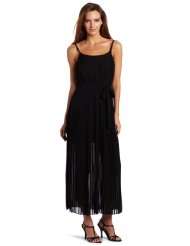 Just For Wraps Womens Pleated Chiffon Maxi Dress