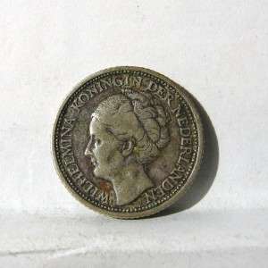 Dutch CURACAO 1944 D silver 1/4 Gulden  US Denver mint  