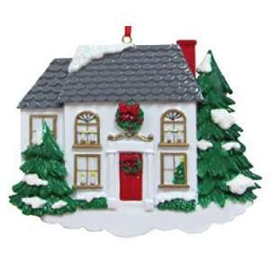 Pine Tree House Christmas Ornament 