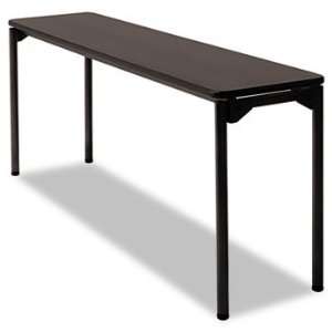 Tuff Core Folding Training Table, 72w x 18d, Dark Woodgrain/Pewter