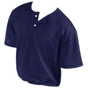   Mesh 2 Button Front Custom Baseball Jersey NAVY AM