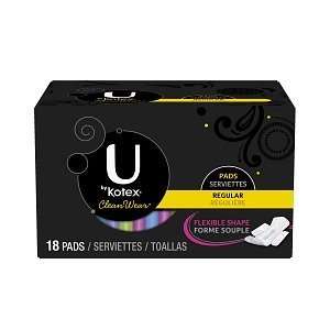  U by Kotex Cleanwear Ultra Thin Pads with Wings, Regular 