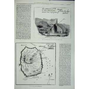   1880 Huts Island Amsterdam South Indian Ocean Plan Map