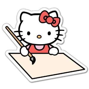  Hello Kitty drawing cartoon sticker 4 x 4 Everything 
