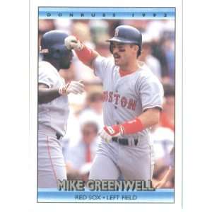  1992 Donruss # 523 Mike Greenwell Boston Red Sox Baseball 