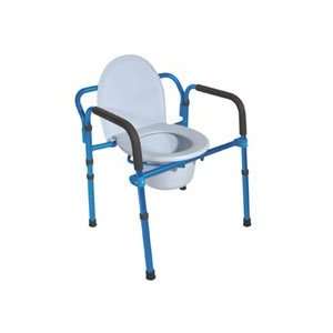  Folding Aluminum Bedside Commode Seat with Commode Bucket 