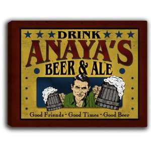  Anayas Beer & Ale 14 x 11 Collectible Stretched 