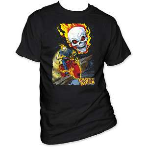 New Ghost Rider Skull Marvel Comics T shirt tee top  