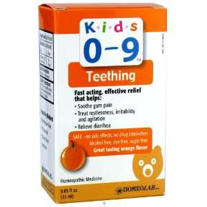 Homeolab Kids Relief Remedies Teething, Orange Flavored Oral Solutions 